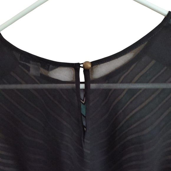 CAbi Sleeveless Semi-Sheer Blouse Size L - Picture 3 of 6